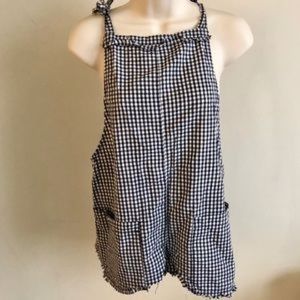 Mint Vanilla Gingham Overalls